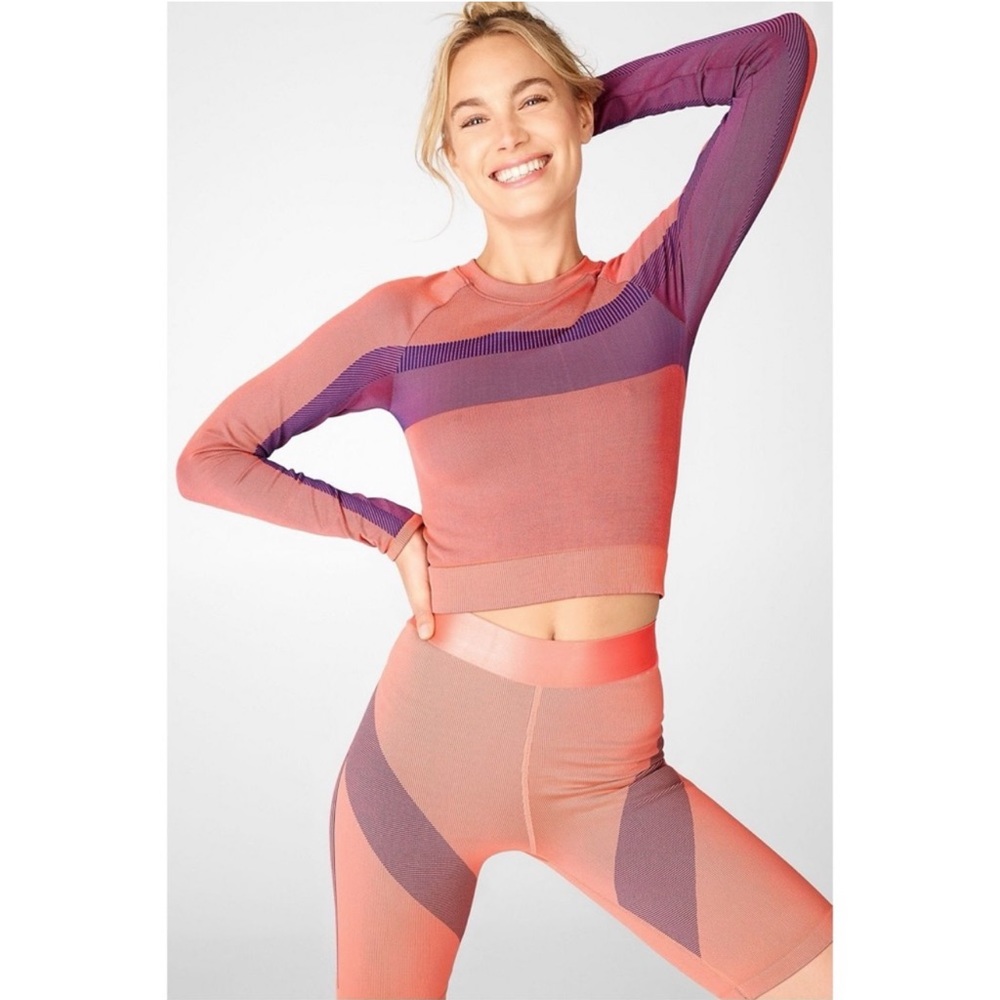 Fabletics high waisted compression bike shorts
